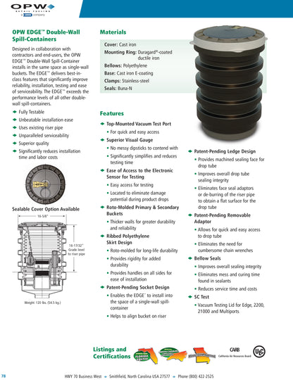 OPW FC 1SC-3112P EDGE DW Spill Container w/Plug