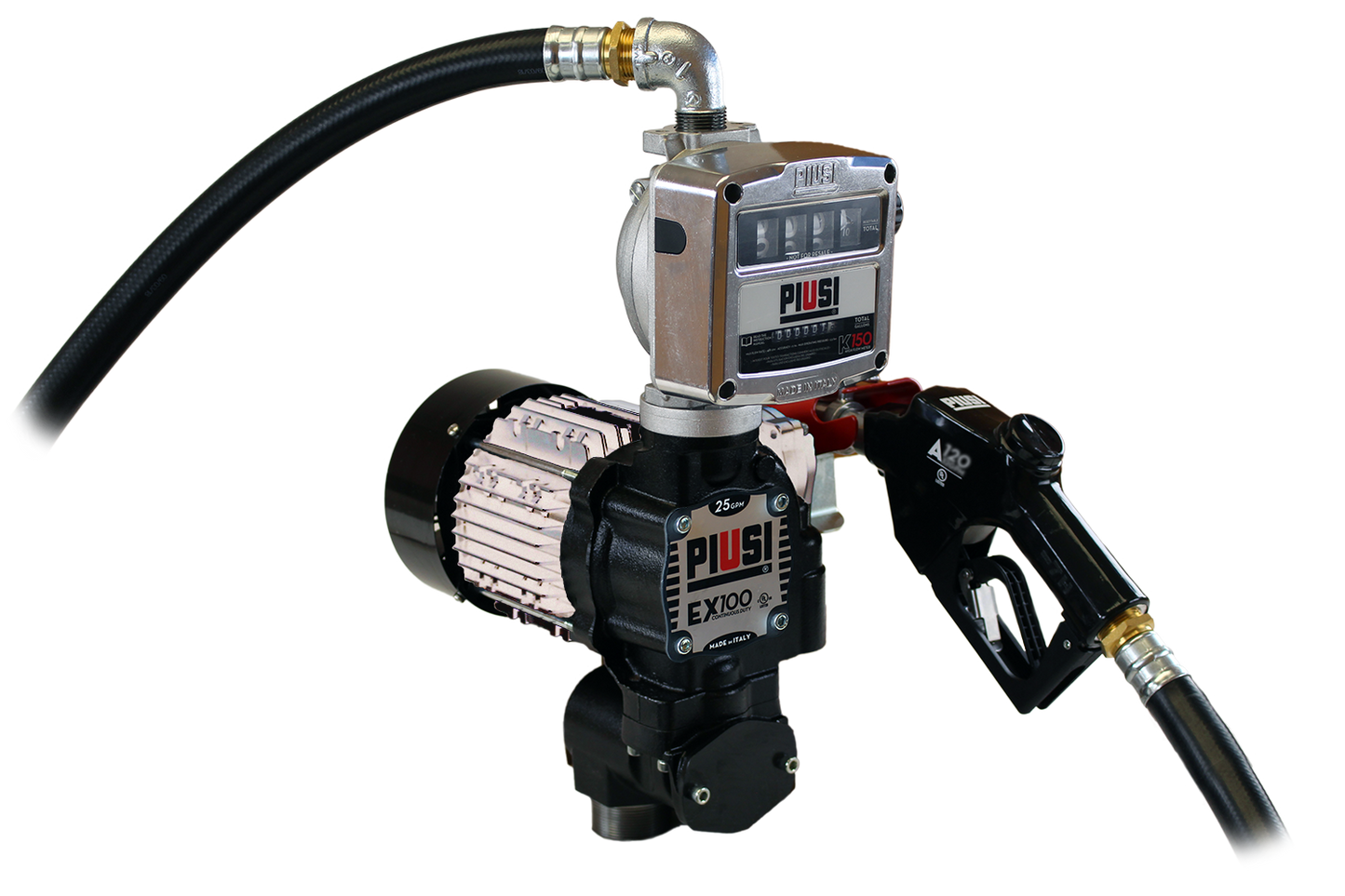 Piusi 120v EX100 Pro-Kit-Pump/Meter/Hose/Nozzle 26GPM