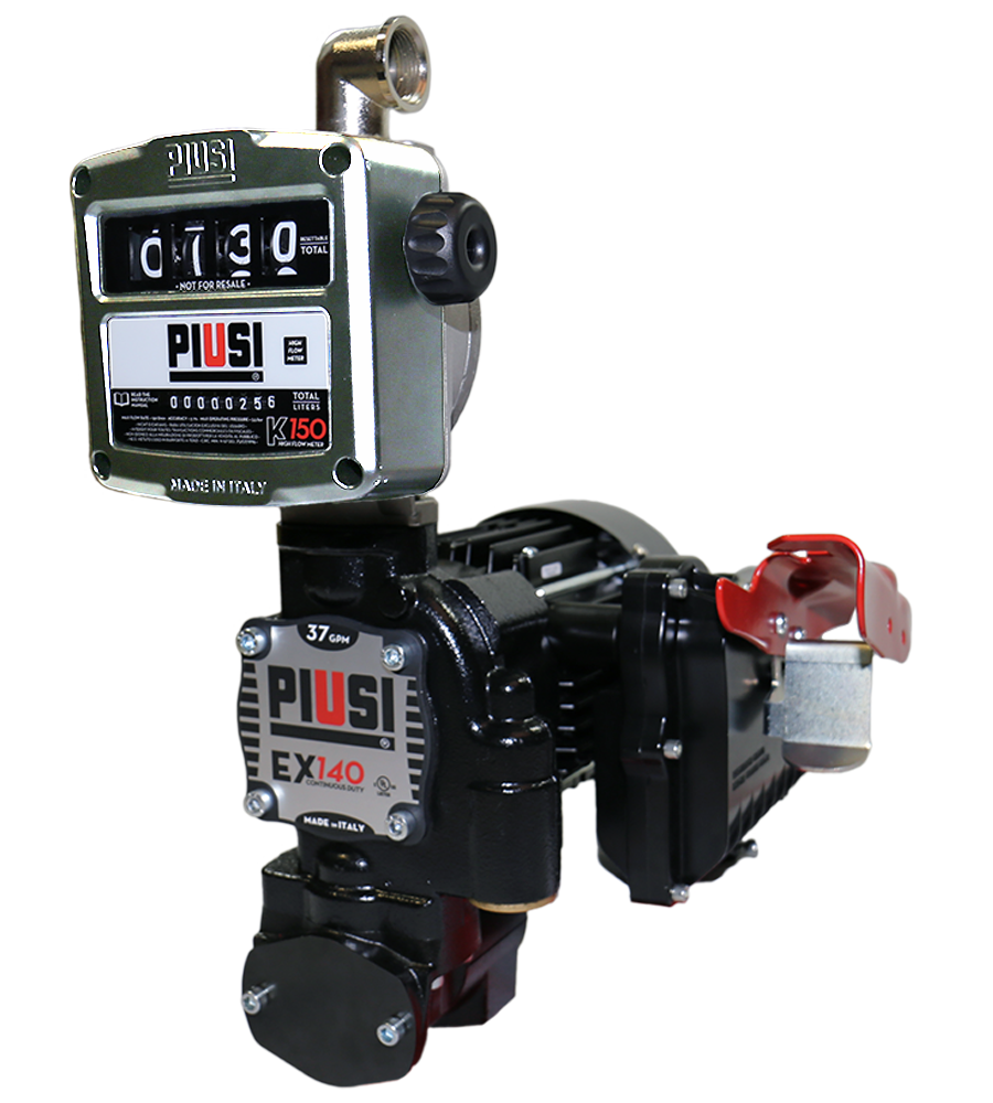 Piusi 120v EX140 Pro Kit-Pump/Meter/Hose/Nozzle 37GPM