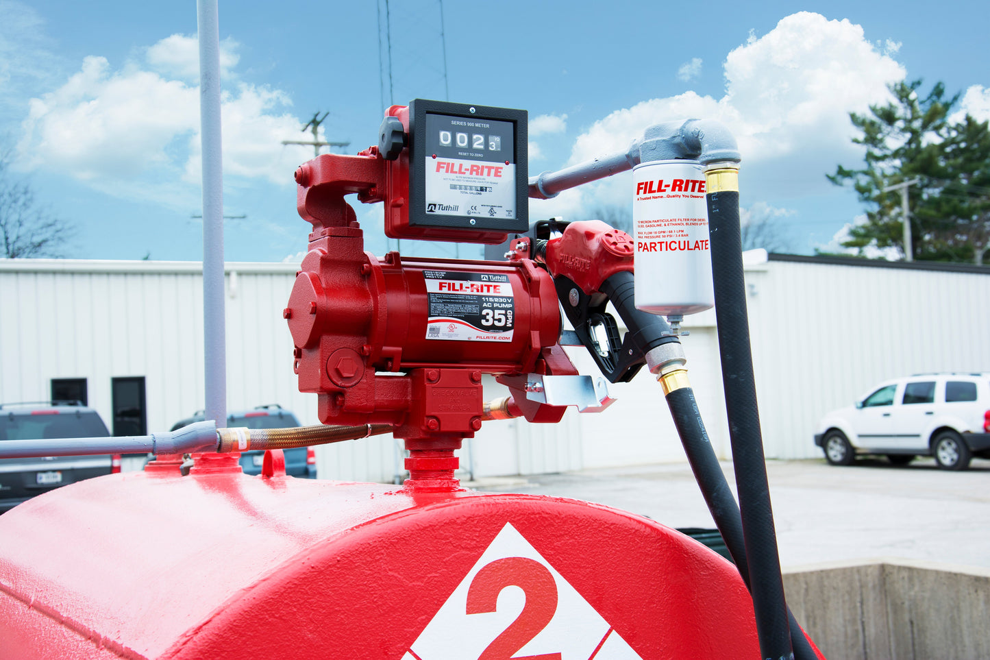 Fill-Rite FR311VB 115/230V Fuel Transfer Pump w/Meter with 1"x18' Discharge Hose, Automatic Nozzle 30GPM