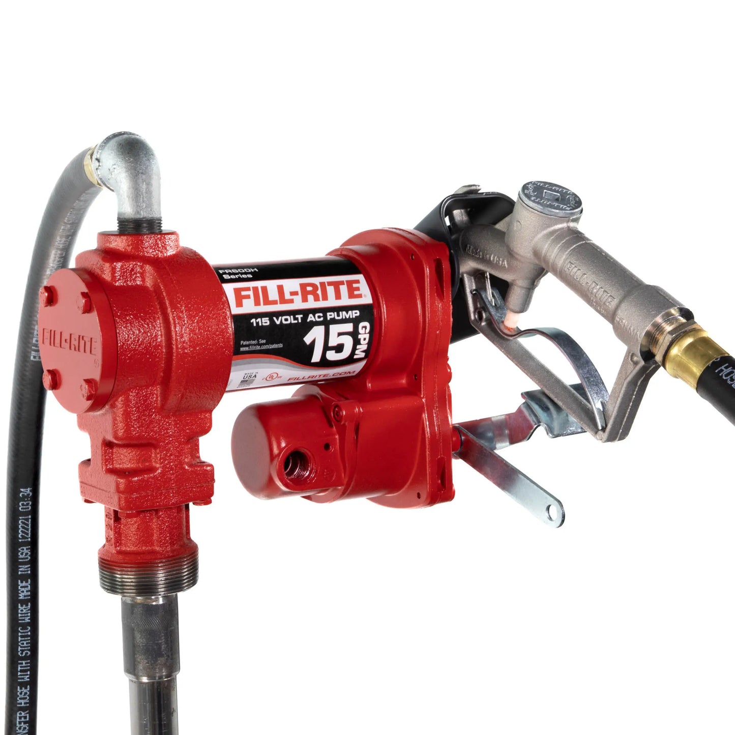 Fill-Rite FR610H 115V AC 15 GPM Fuel Transfer Pump with Manual Nozzle