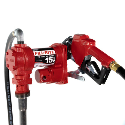 Fill-Rite FR610HA 115v AC 15 GPM Fuel Transfer Pump with Nozzle