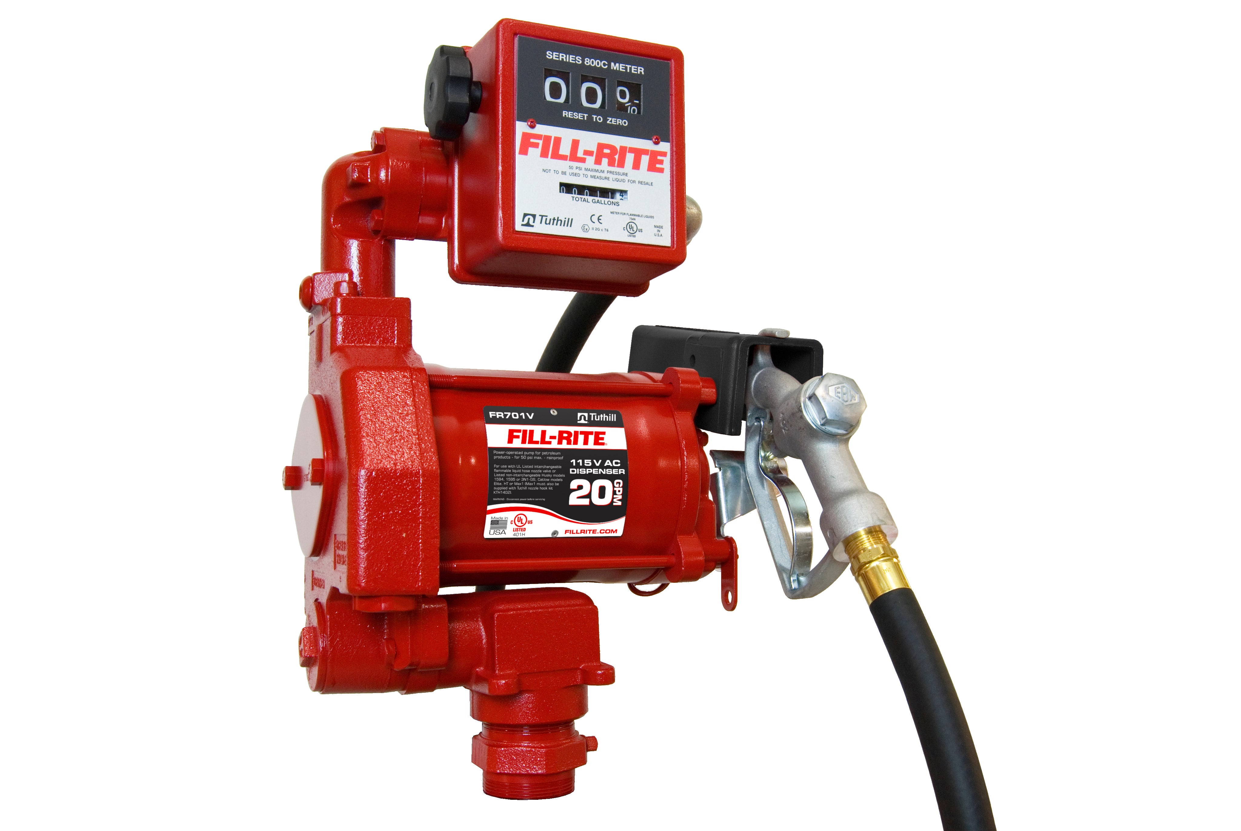 Fill Rite Fr701v Fill-Rite FR701V 115V Fuel Transfer Pump w/Meter with 3/4