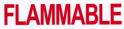 Decals For Fuel Storage Tanks - Flammable 3" Tall x 12" Wide