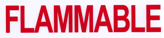 Decals For Fuel Storage Tanks - Flammable 3" Tall x 12" Wide