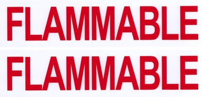 Decals For Fuel Storage Tanks - Flammable 3" Tall x 12" Wide