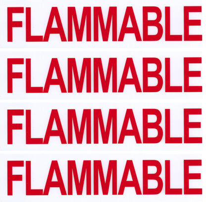Decals For Fuel Storage Tanks - Flammable 3" Tall x 12" Wide