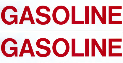 Decals For Fuel Storage Tanks - Gasoline 3" Tall x 12" Wide
