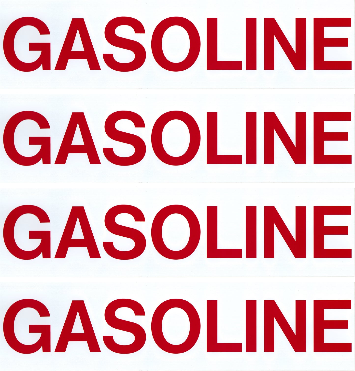 Decals For Fuel Storage Tanks - Gasoline 3" Tall x 12" Wide