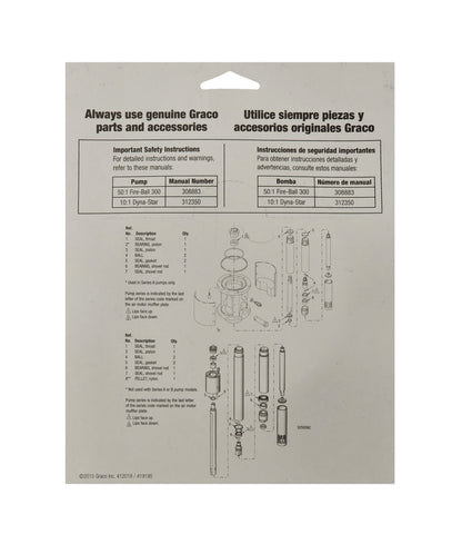Graco 241623 50:1 Fireball Pumps and Dynastar 10:1 Grease Pumps