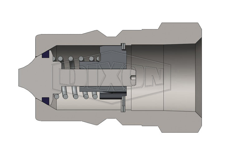 Dixon H-Series Hydraulic Adapter x Female NPT, Steel Plated, Quick Connect