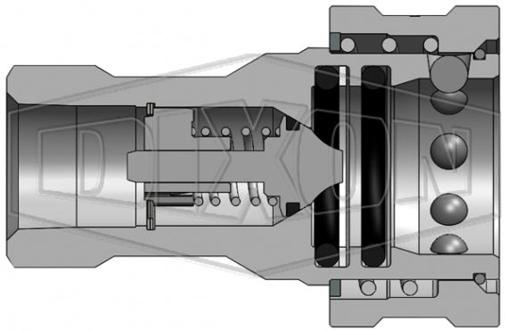 Dixon H-Series Hydraulic Coupler x Female NPT, Steel Plated, Quick Connect