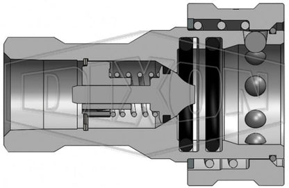 Dixon H-Series Hydraulic Coupler x Female NPT, Steel Plated, Quick Connect