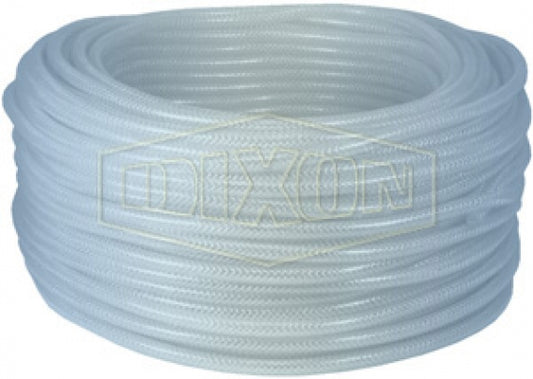 Dixon IBR1621 1" ID Clear Braided PVC Tube 200'