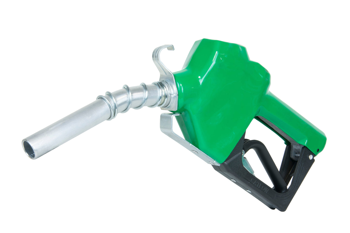 Fill-Rite N075DAU10 3/4" Automatic Nozzle, Leaded Spout, Green Cover, Hook, and Spring on Spout