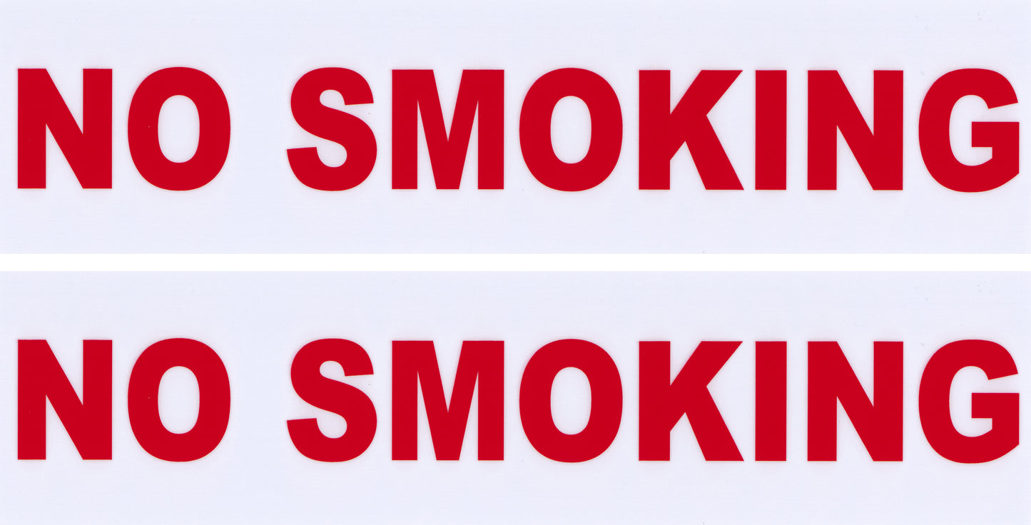 Decals For Fuel Storage Tanks - No Smoking 3" Tall x 12" Wide