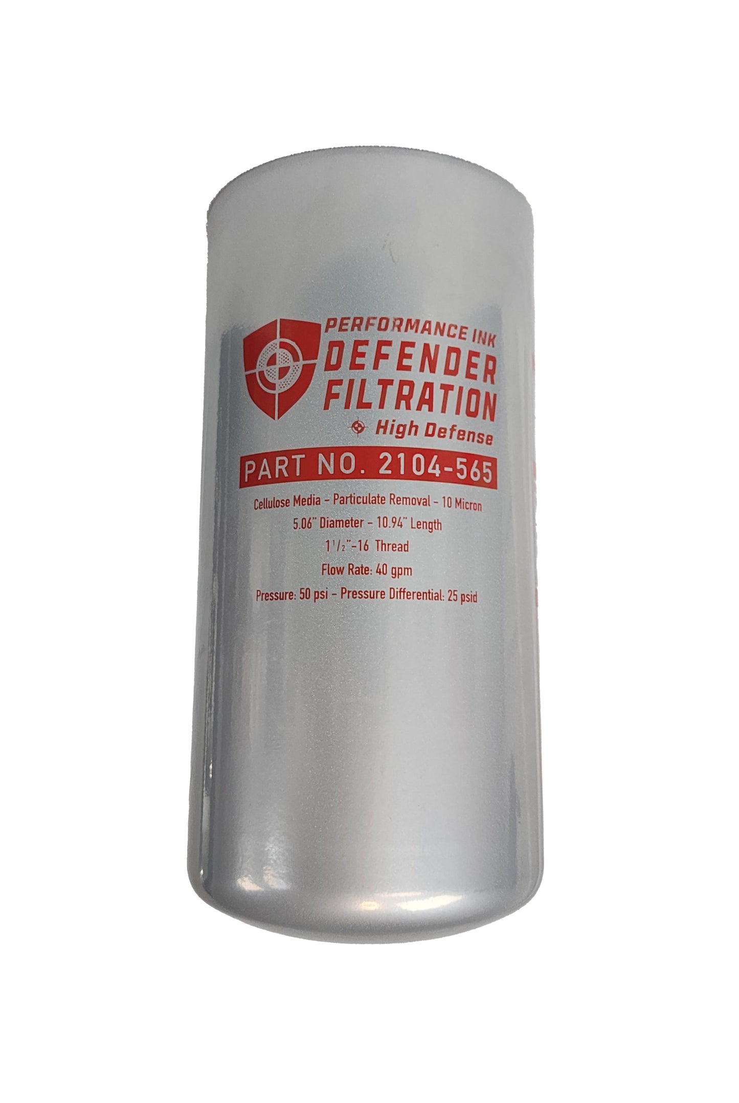 Performance Ink PI-2104-565, 10 Micron, 1-1/2"-16 Threaded Filter