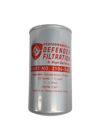 Performance Ink PI-2104-566, 30 Micron, 1"(1-3/8"-12) Threaded Filter