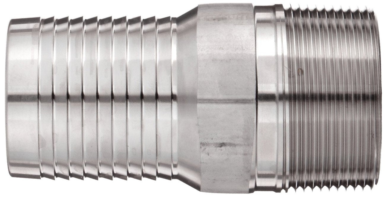 Dixon RST10 King Combination Nipple, 1" NPT Threaded x Hose Shank SS