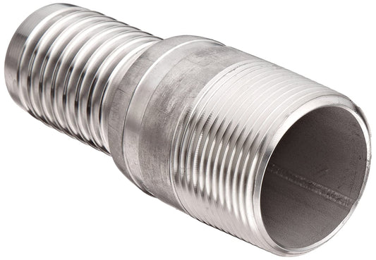 Dixon RST15 King Combination Nipple, 1 1/4" NPT Threaded x Hose Shank SS