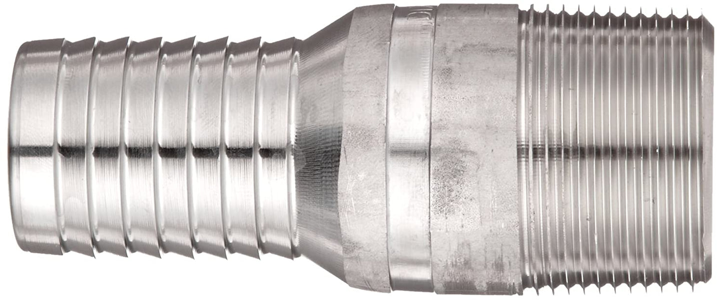 Dixon RST15 King Combination Nipple, 1 1/4" NPT Threaded x Hose Shank SS