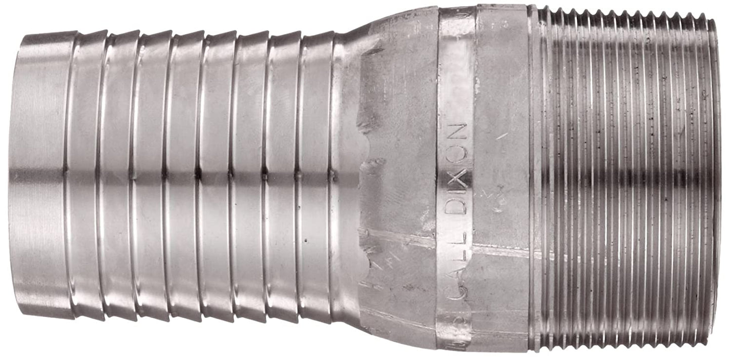 Dixon RST25 King Combination Nipple, 2" NPT Threaded x Hose Shank SS