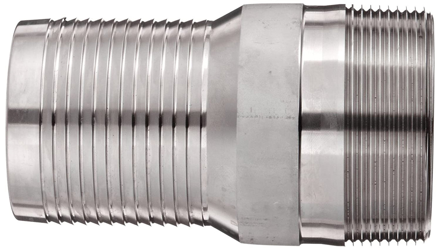 Dixon RST35 King Combination Nipple, 3" NPT Threaded x Hose Shank SS