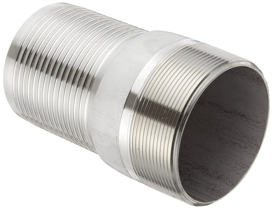 Dixon RST40 King Combination Nipple, 4" NPT Threaded x Hose Shank SS