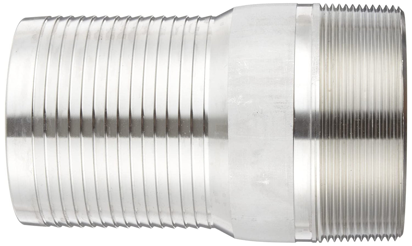 Dixon RST40 King Combination Nipple, 4" NPT Threaded x Hose Shank SS