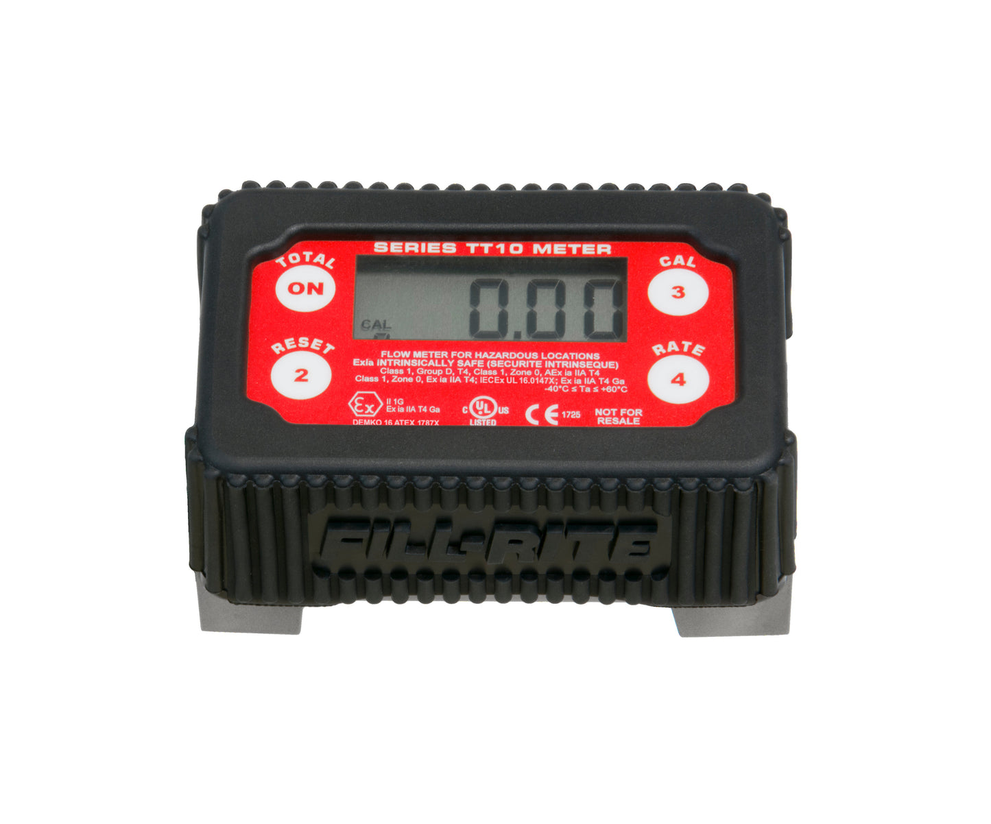 Fill-Rite TT10ANC 1" NPT, 2-35 GPM Digital In-line Turbine Bio-Fuels Meter, Nickel-plated Aluminum