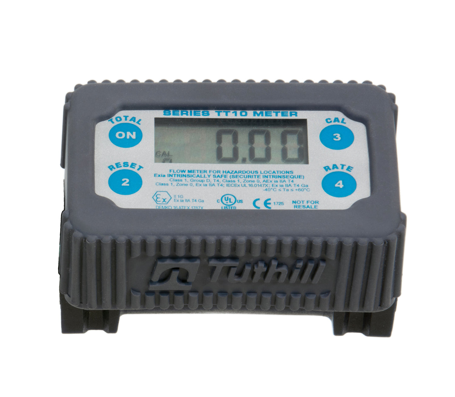 Fill-Rite TT10PN 1" NPT Thread, 2-35 GPM Digital In-Line Turbine Meter, Chemical Transfer Meter, Polymer