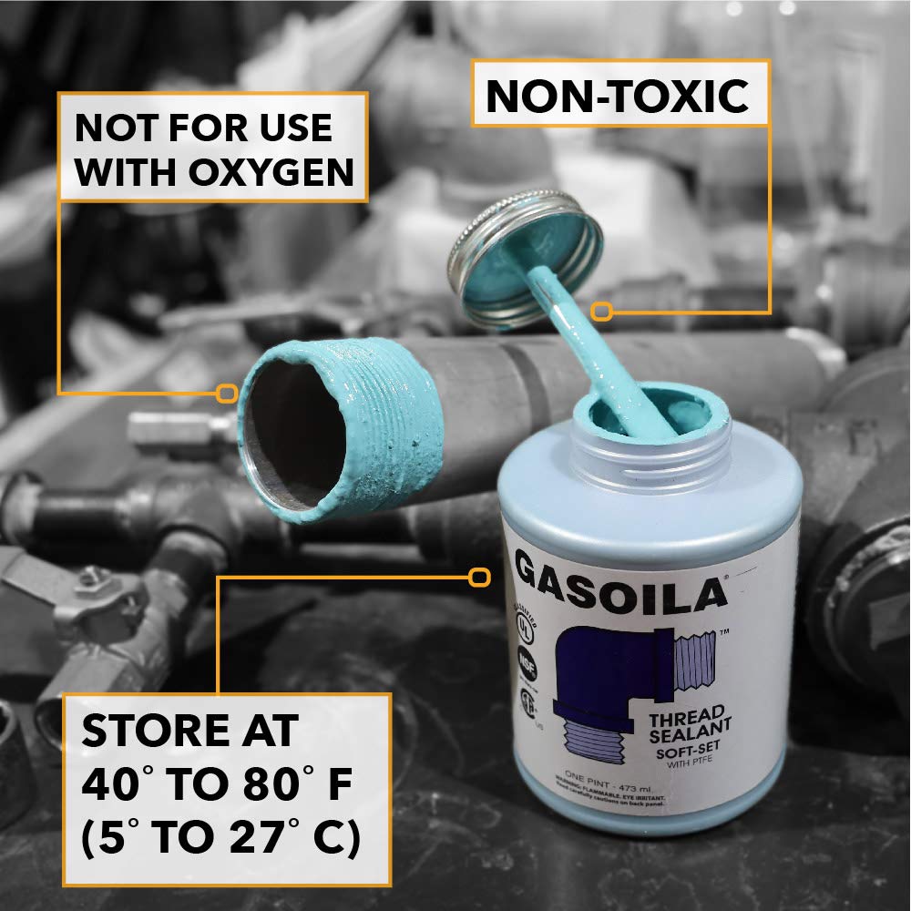 Gasoila SS08 1/2 Pint Softset Thread Sealant With PTFE