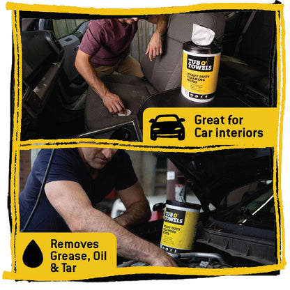 Gasoila TW90 Tub O' Towels Heavy Duty Cleaning Wipes, 90-Count