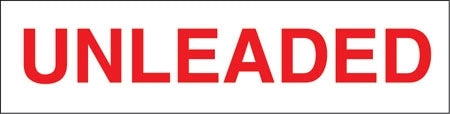 Decals For Fuel Storage Tanks - "Unleaded" 12" Wide x 3" Tall
