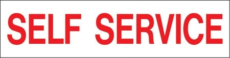 Decals For Fuel Storage Tanks - "Self Service" 12"Wide x 3"Tall