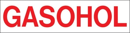 Decals For Fuel Storage Tanks - "Gasohol" 12"Wide x 3"Tall