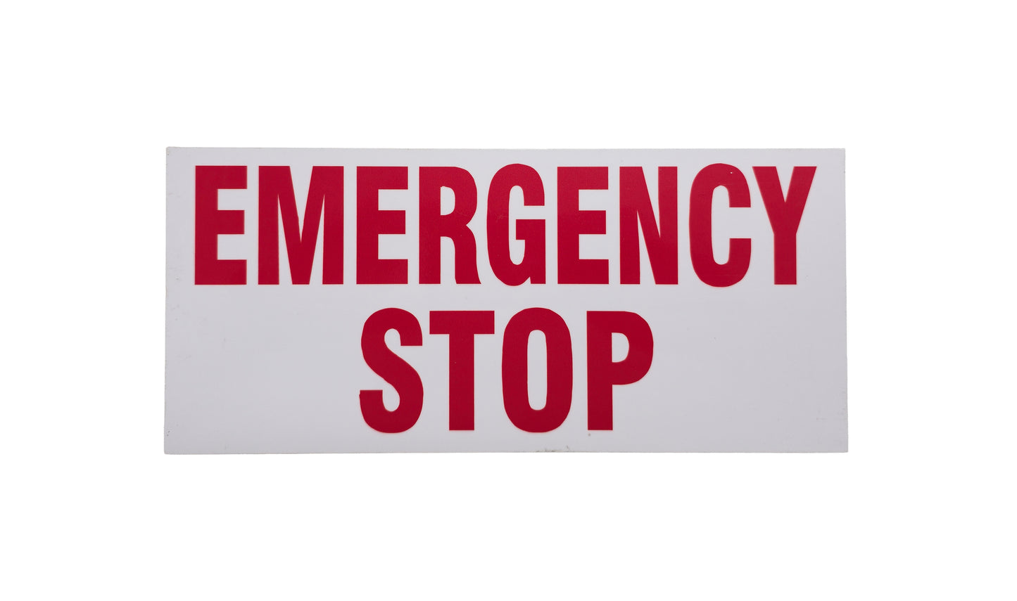 Signs For Fuel Storage Tanks - Aluminum Emergency Stop 5" Tall x 12" Wide