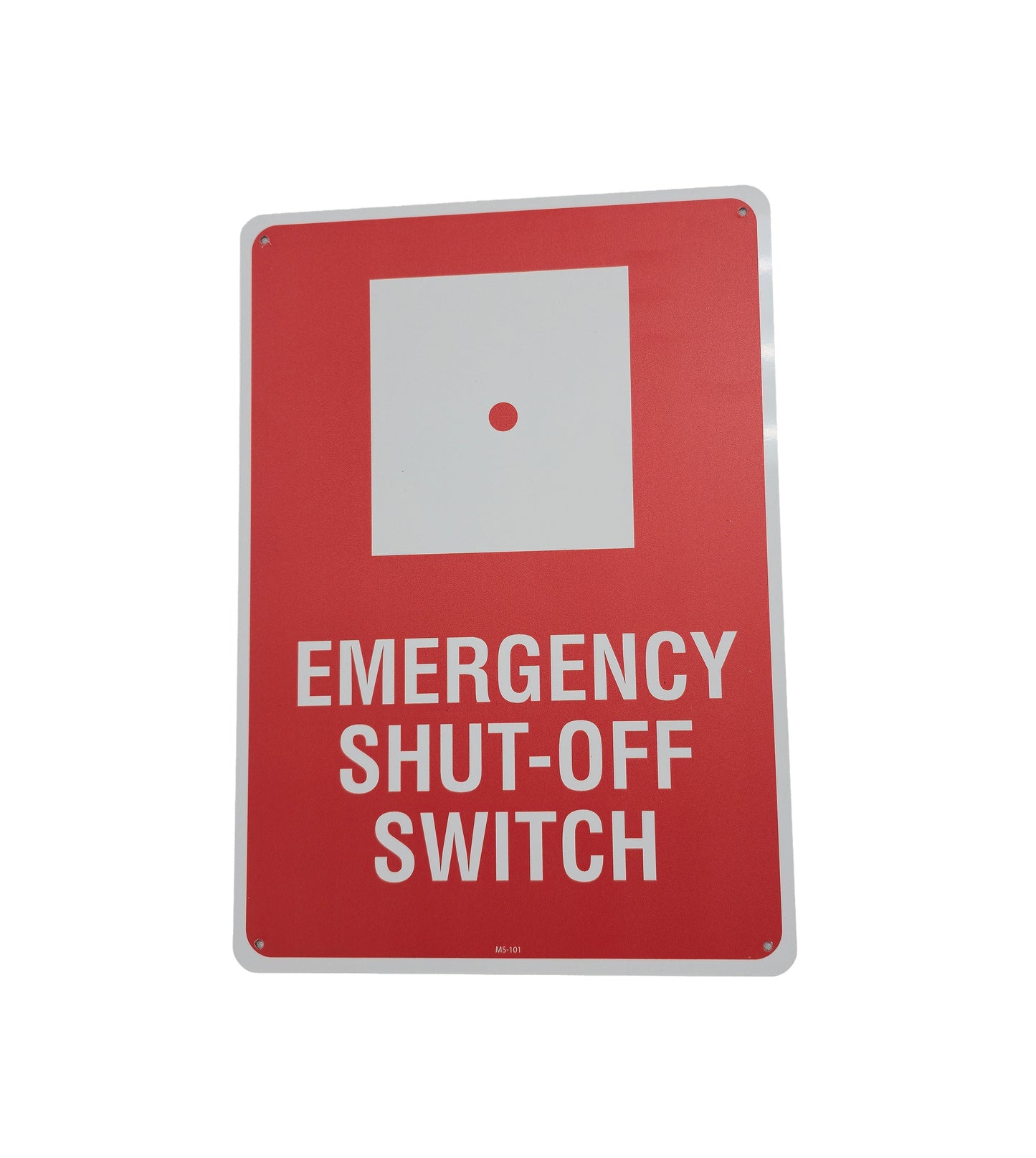 Signs For Fuel Storage Tanks - Aluminum Emergency Shut-Off Switch 14" Tall x 10" Wide