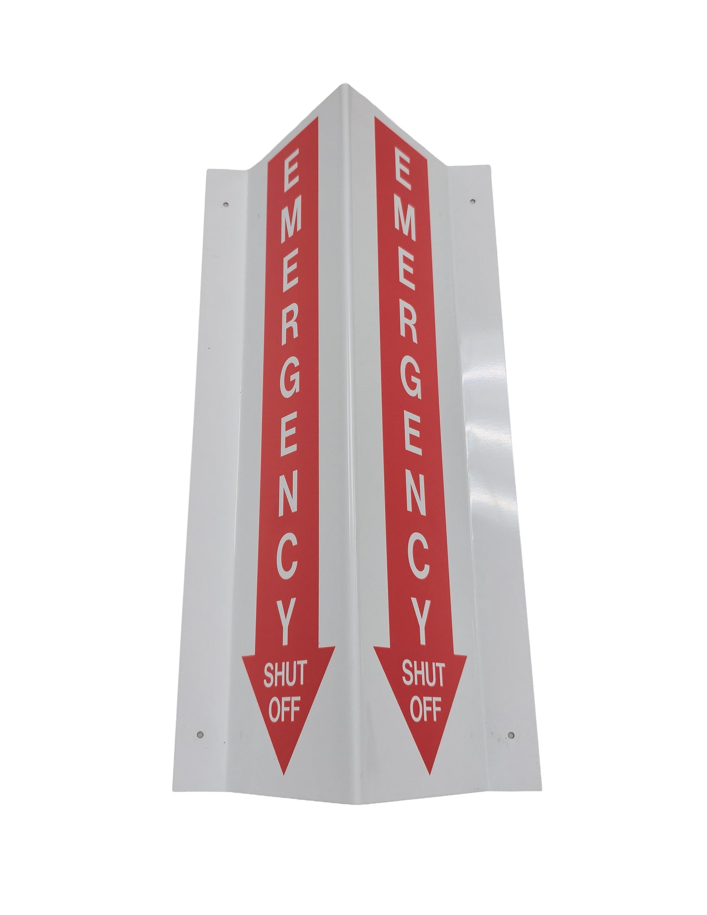 Signs For Fuel Storage Tanks - Aluminum Emergency Shut Off 14" Tall x 4" Wide
