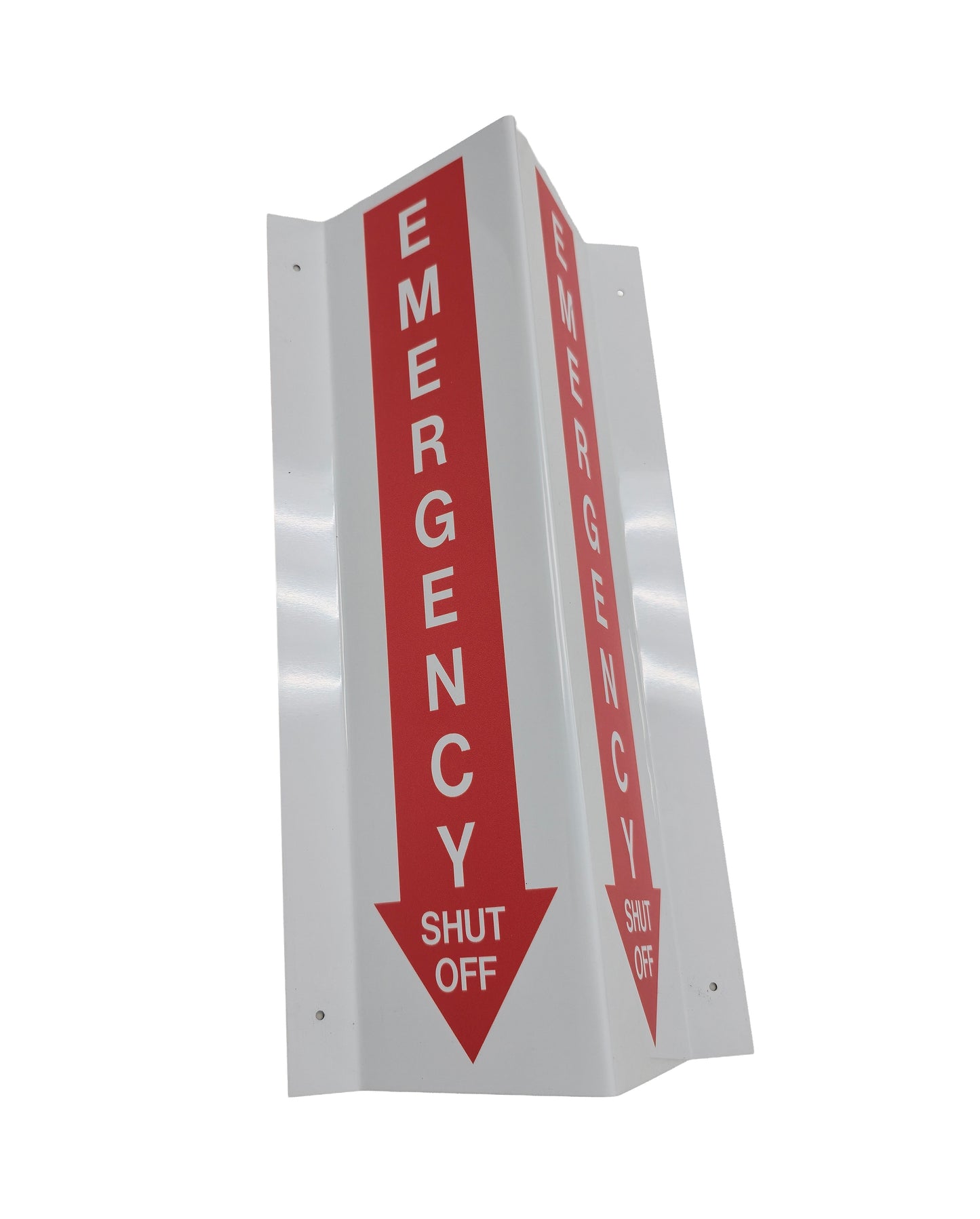 Signs For Fuel Storage Tanks - Aluminum Emergency Shut Off 14" Tall x 4" Wide