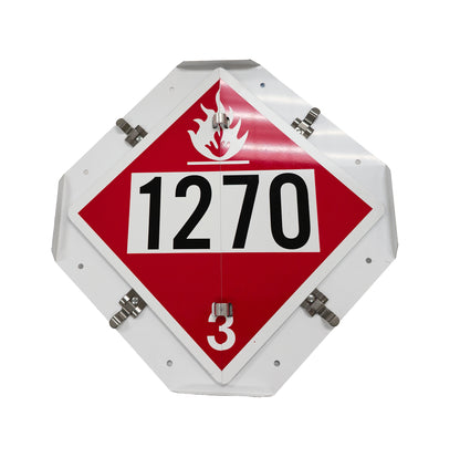 Signs For Fuel Storage Tanks - Aluminum Multi Flip Placards Blank/1203/1993/1270/1223 14" Tall x 14" Wide