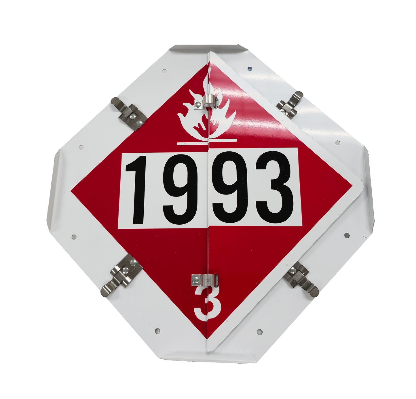 Signs For Fuel Storage Tanks - Aluminum Multi Flip Placards Blank/1203/1993/1270/1223 14" Tall x 14" Wide