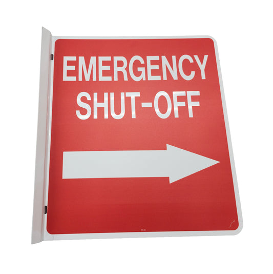 Signs For Fuel Storage Tanks - Aluminum Emergency Shut Off 18" Tall x 16" Wide