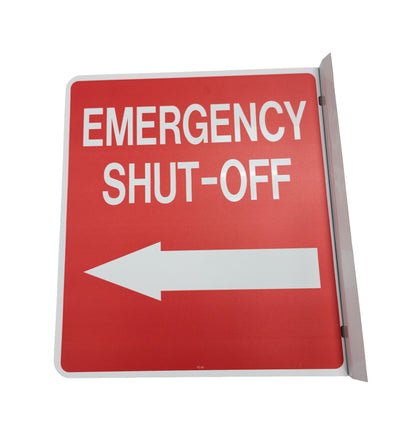 Signs For Fuel Storage Tanks - Aluminum Emergency Shut Off 18" Tall x 16" Wide