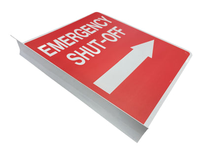 Signs For Fuel Storage Tanks - Aluminum Emergency Shut Off 18" Tall x 16" Wide