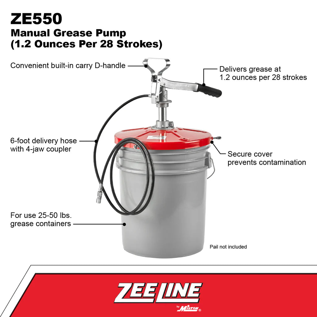 Zeeline by Milton ZE550 Manual Grease Pump (1.2 Ounces Per 28 Strokes)
