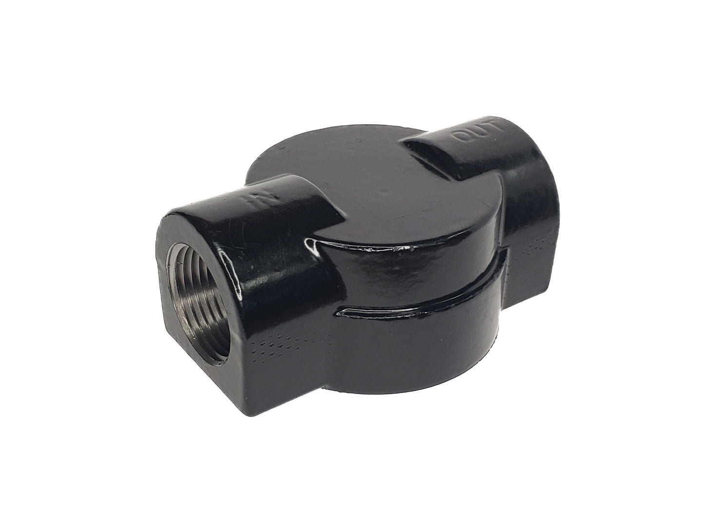 CimTek 50004/200AH Filter Head, Cast Iron, 1" NPT In/Out, Fits 1"(1-3/8"-12) Threaded Filter Openings