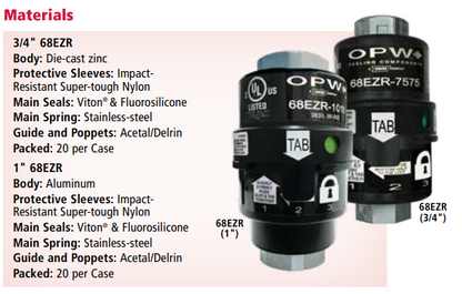 OPW FC 68EZR-75RF 3/4" Reconnectable Breakaway