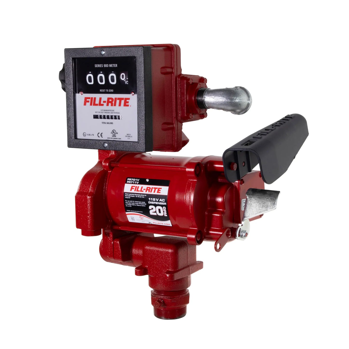 Fill-Rite FR711VN 115V Fuel Transfer Pump w/Meter 19GPM