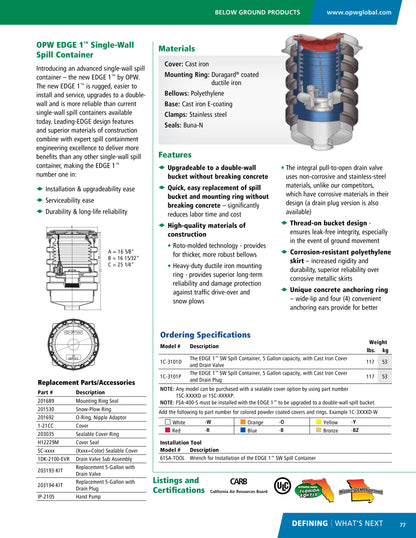OPW FC 1C-3101P EDGE 1 SW Spill Container